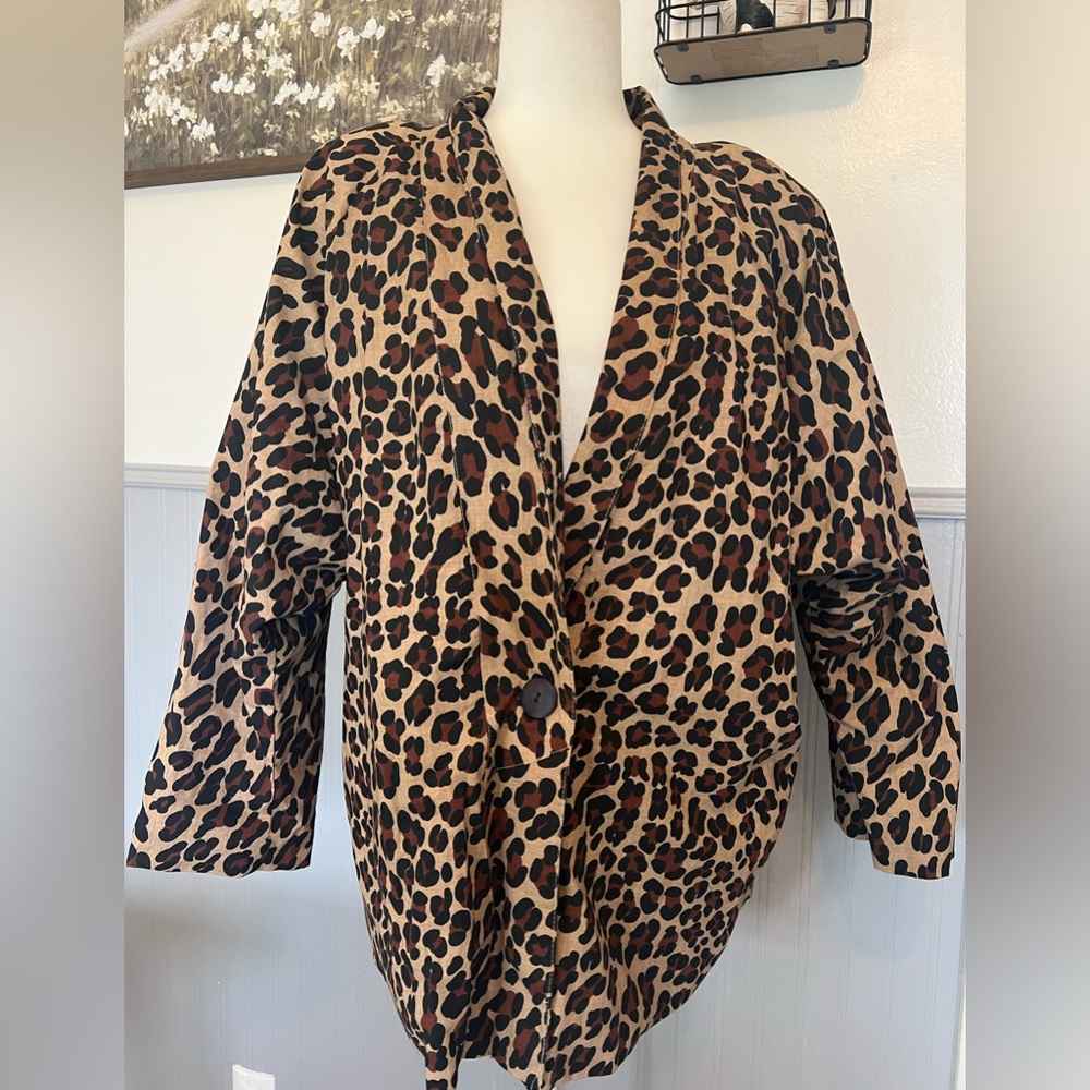 Ms. Paquette Vintage Leopard Jacket / Blazer / Size: Large